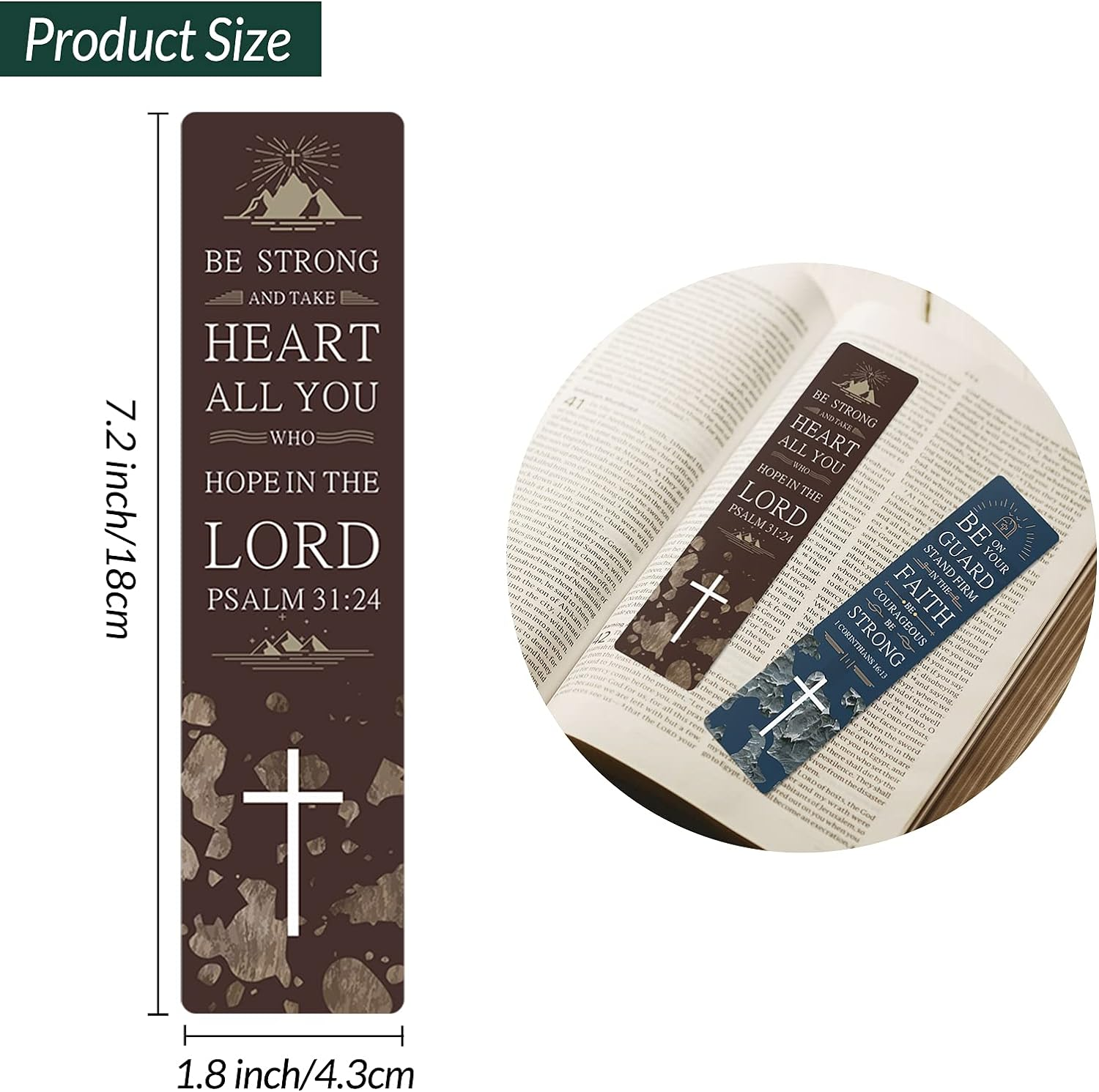 ANZON MORIES 48 Pieces Christian Scripture Bookmarks with Bible Verse Quotes & Storage Box, Inspirational Book Mark Religious Marker Christian Art Gift Bookmark for Reading Lover, Men, Women, Kids image number 2