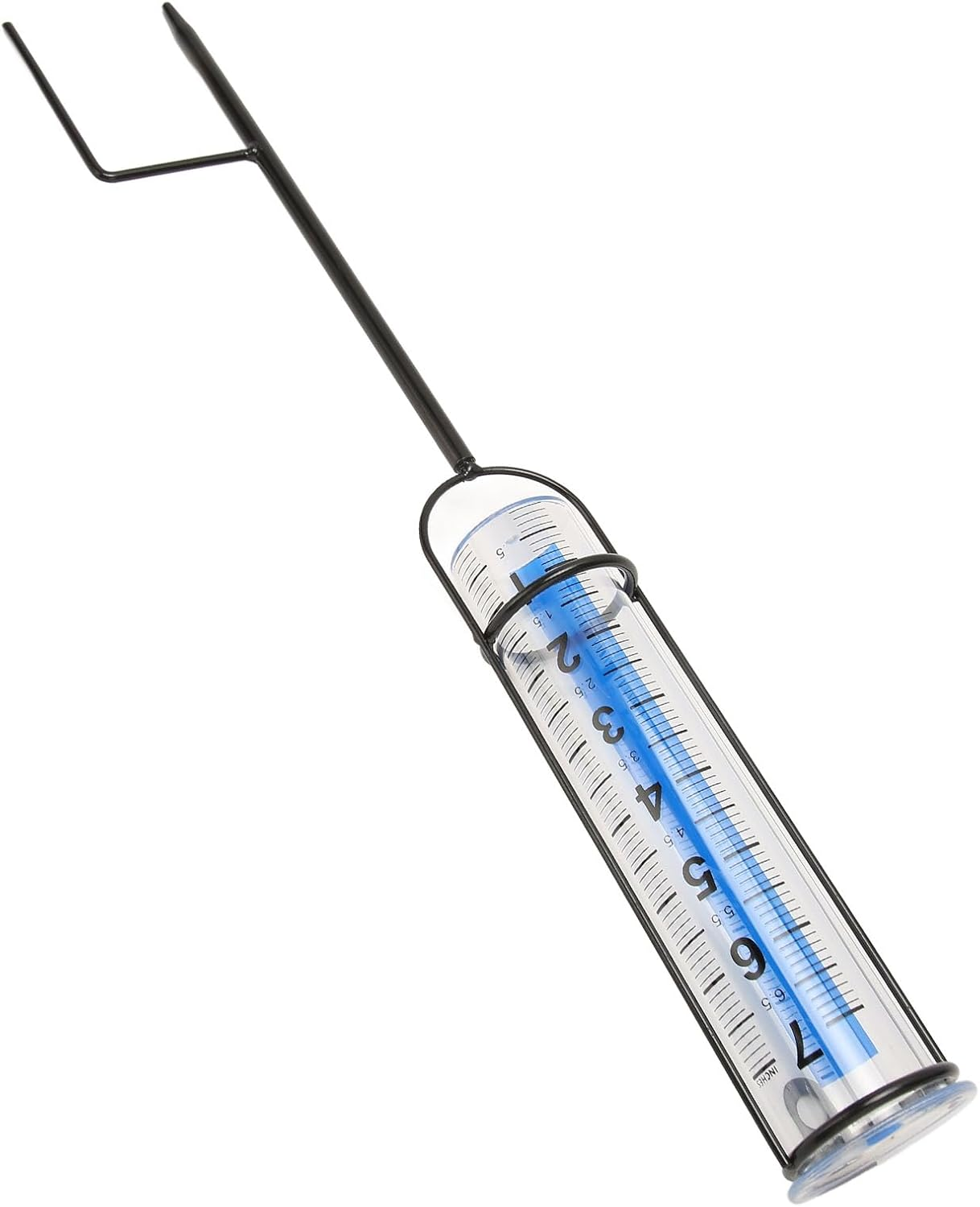 Domary Metal Stake Rain, Upgraded Design, Large Font Scale, Blue Metal Strip, Adjustable Height, Easy Installation, Sturdy Material with Detachable Tube, for Yard, Lawn, Garden Use image number 5