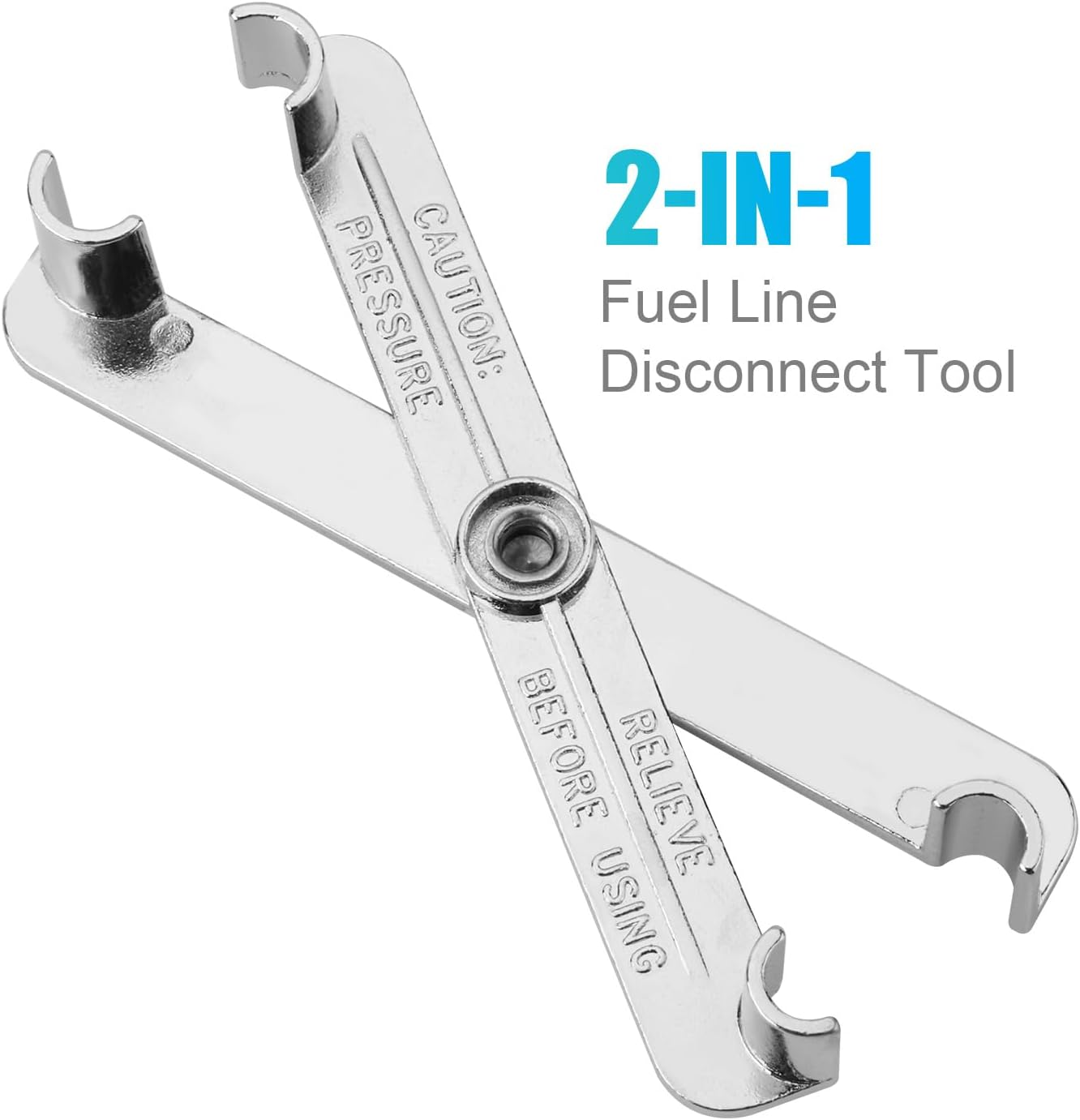 Fuel Line Transmission Line Disconnect Tool, Scissor Fuel Line Disconnect Tool 3/8 & 5/16 Inch Fuel Filter Tool 2-In-1 Transmission Line A/C Line Remover Tool for Mazda image number 3
