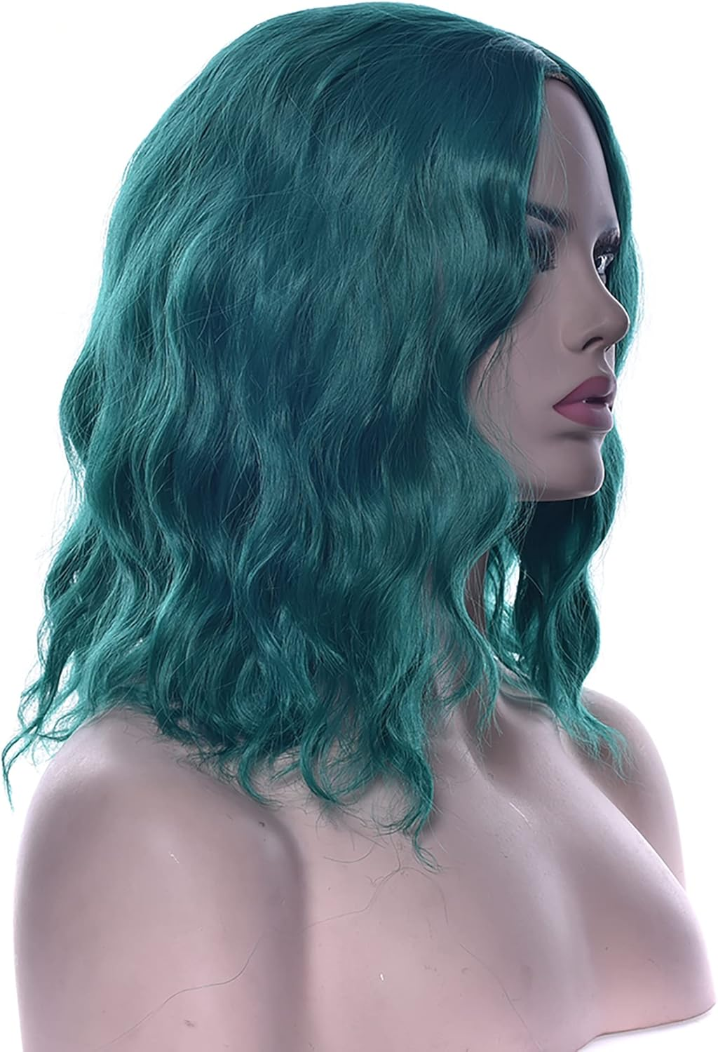 IMISSU Short Afro Curly Hair Wigs Cosplay Wig Halloween Costume Party Headwear for Women (Light Brown) - Burgundy image number 5