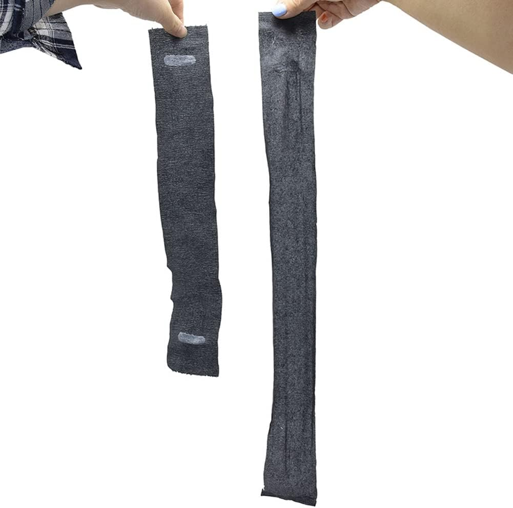 QUUPY 1 Roll Black Barber Neck Strips Disposable Barber Scarf Paper Hairdressing Stretchy Neck Paper Wrap Band for Haircutting Salon Accessories, B image number 4