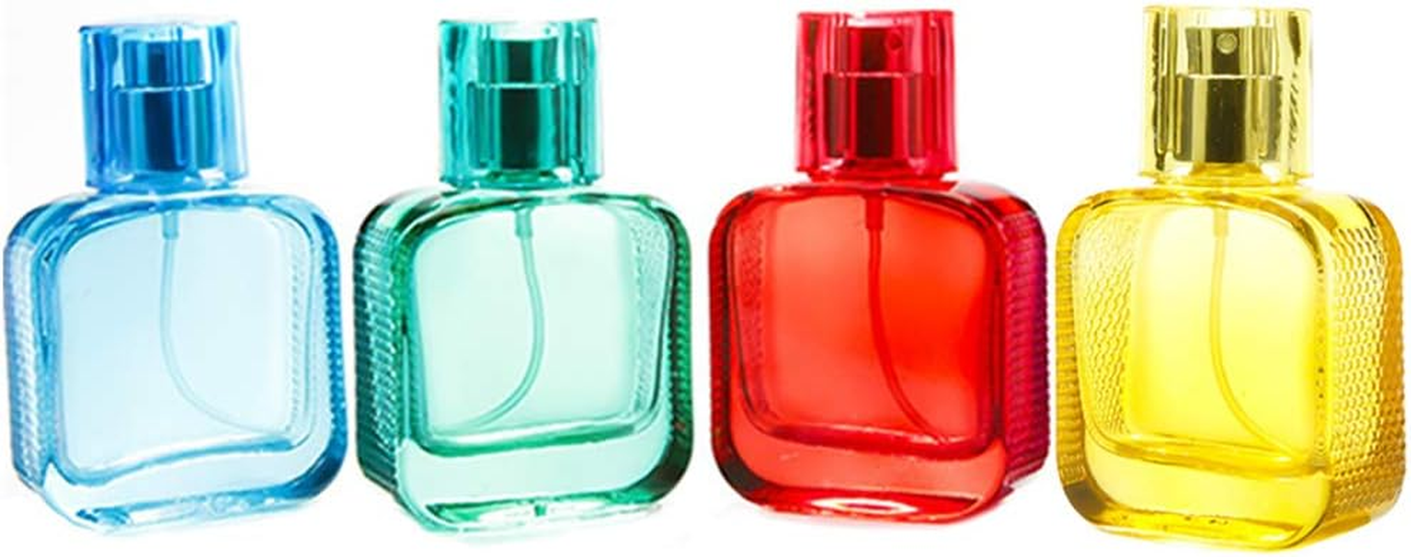 Portable Refillable 4 Pcs 30ML Square Perfume Atomizer Spray Bottles Purple image number 2