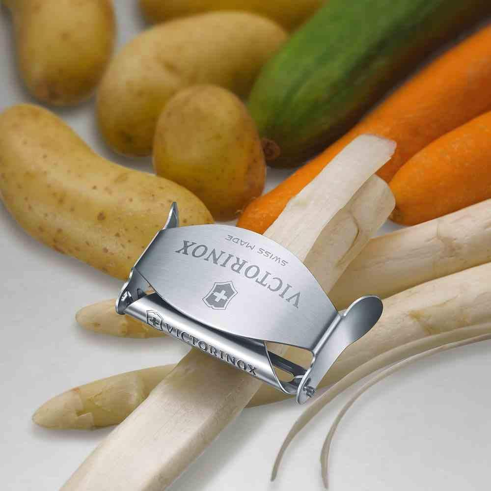 Victorinox Potato Peeler Palm Quick Drop Stainless Potato Peeler, Silver, 7.6074 image number 2