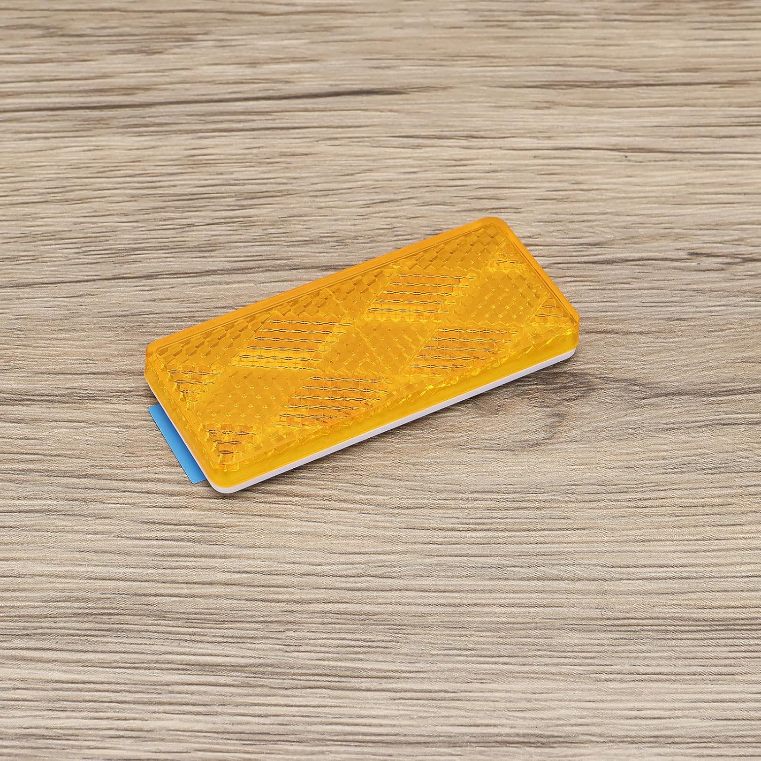 Emsea 4Pcs Rectangula Self Adhesive Reflectors 70 X 30Mm Safety Reflectors with Adhesive for Vehicle Truck Camper Cargo Orange image number 3