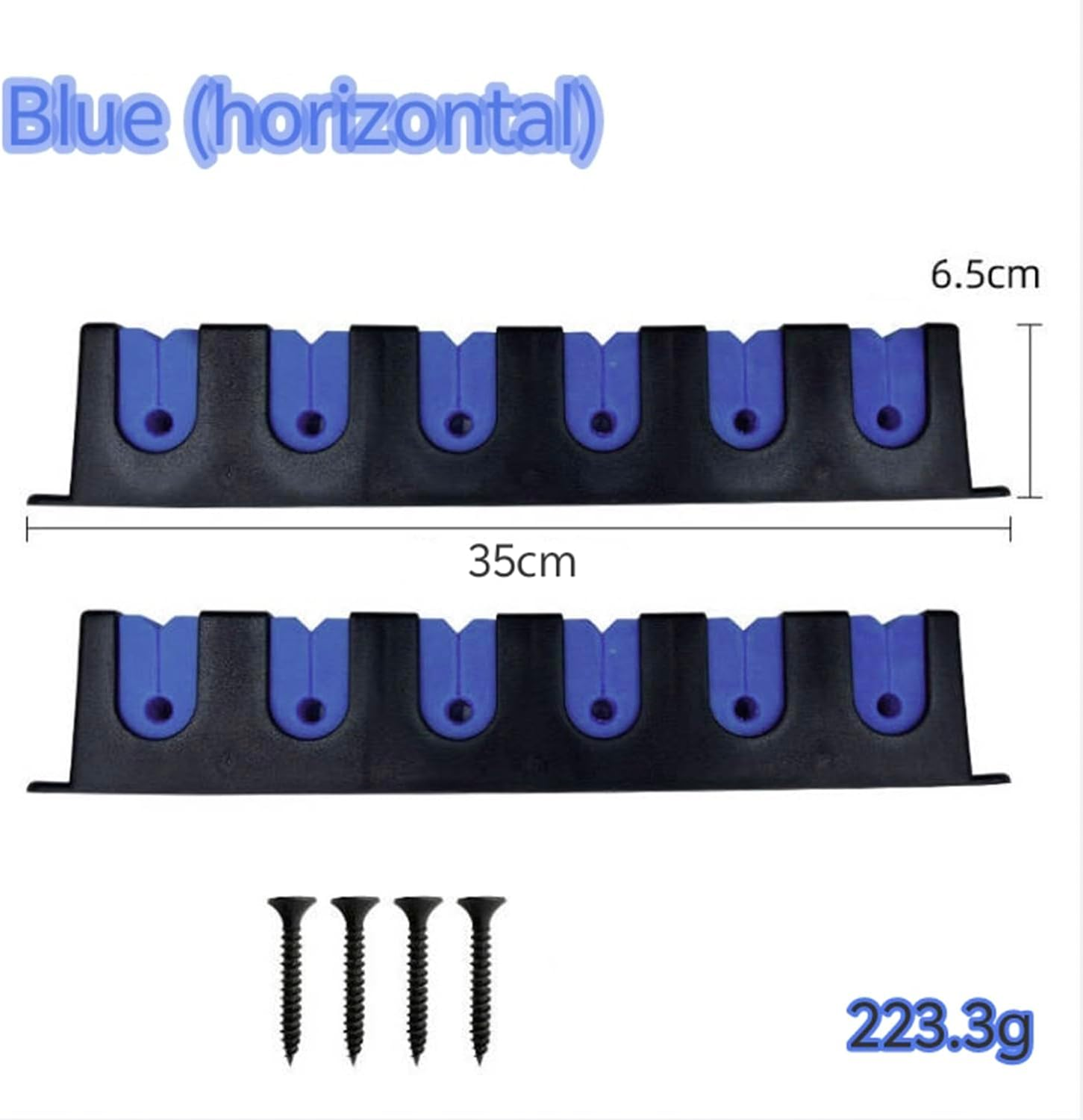 Hysgscwd 1 Pair Horizontal Fishing Rod Holder Wall Mount, 6 Rod Fishing Pole Holder, Fishing Rod Storage Fixed Stand, Wall-Mounted Fishing Rod Rack, Fishing Rod Storage Rack for Garage, Boat, Kayak image number 2