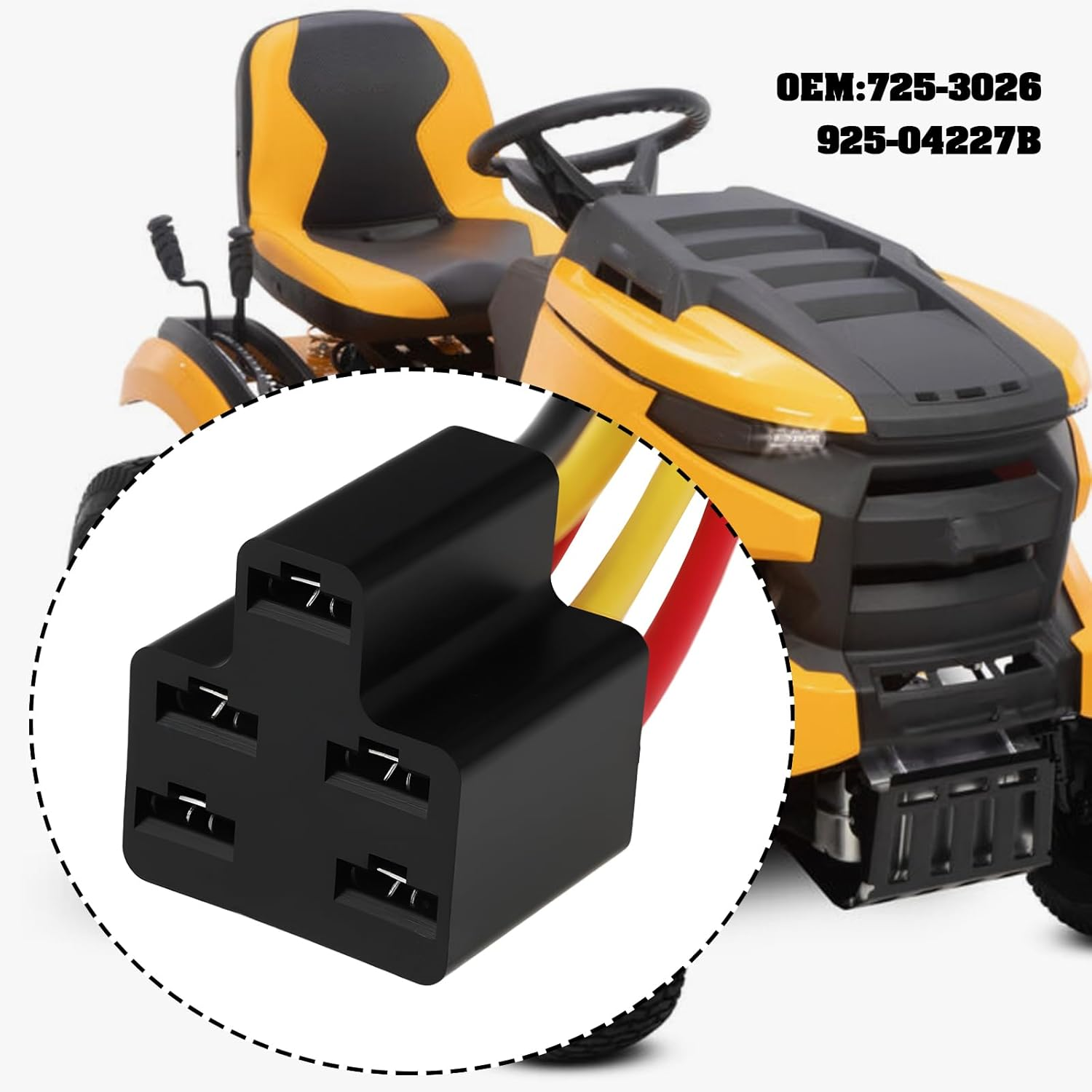 2X Key Switch Wire Harness Connector Plug Compatible with Cub Cadet Lawn Tractor Mower Replacement Part 725-3026 925-04227B