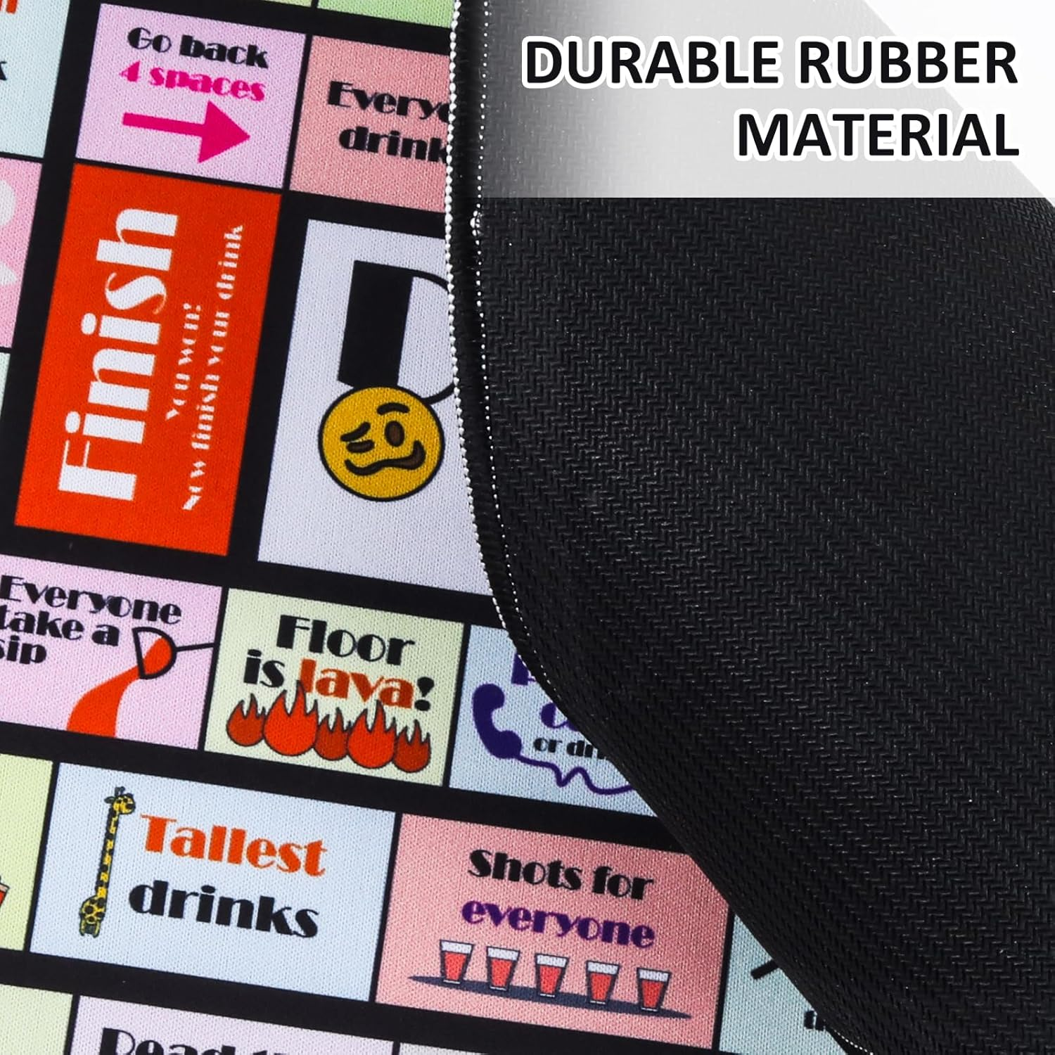 Tipsy Drinking Board Games for Adults, Rubber Mat Land Drinking Board Game, Funny Party Interactive Drinking Games for Game Night, Birthday, Family Play or Any Occasion, Age 21+, 2-8 Players image number 6