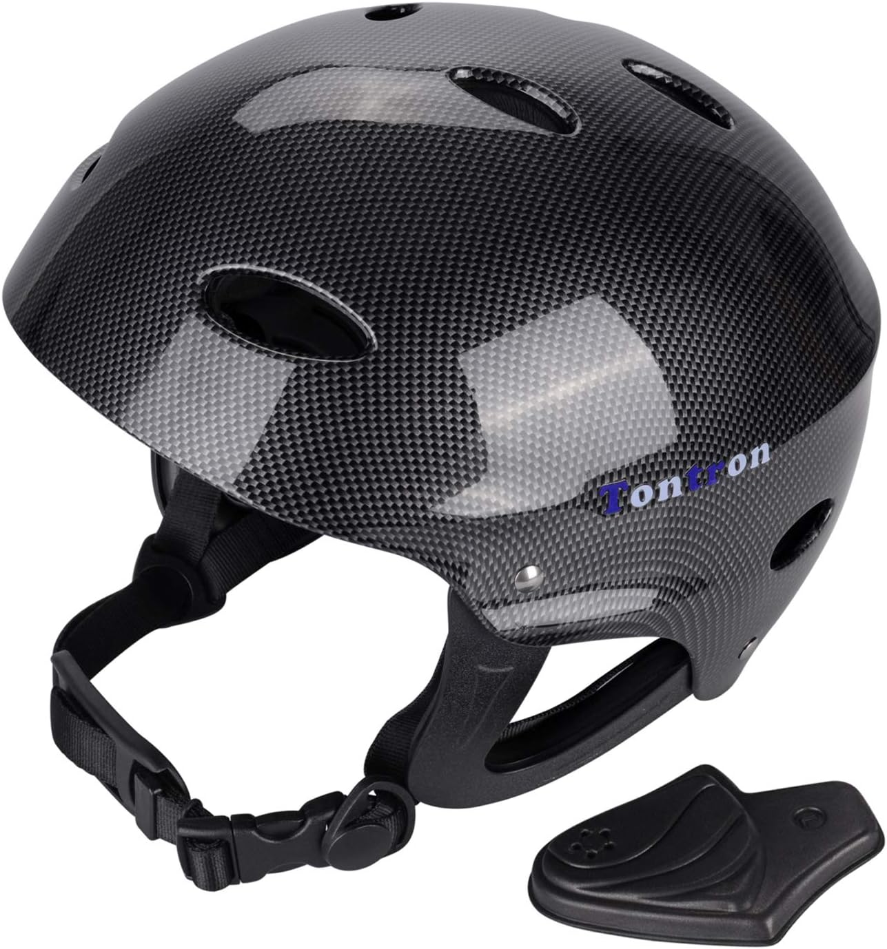 Tontron Adult Whitewater Kayaking Canoeing Watersports Helmet with Magnetic Buckle