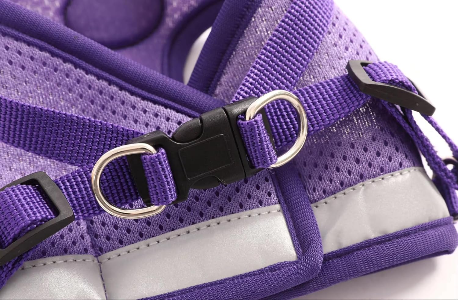 4M Pets Cats and Dogs Vest Harnesses with Leash Reflective,Dog Vest Harness, Reflective & Adjustable Harness for Small to Medium Dogs (Purple, XL) image number 1