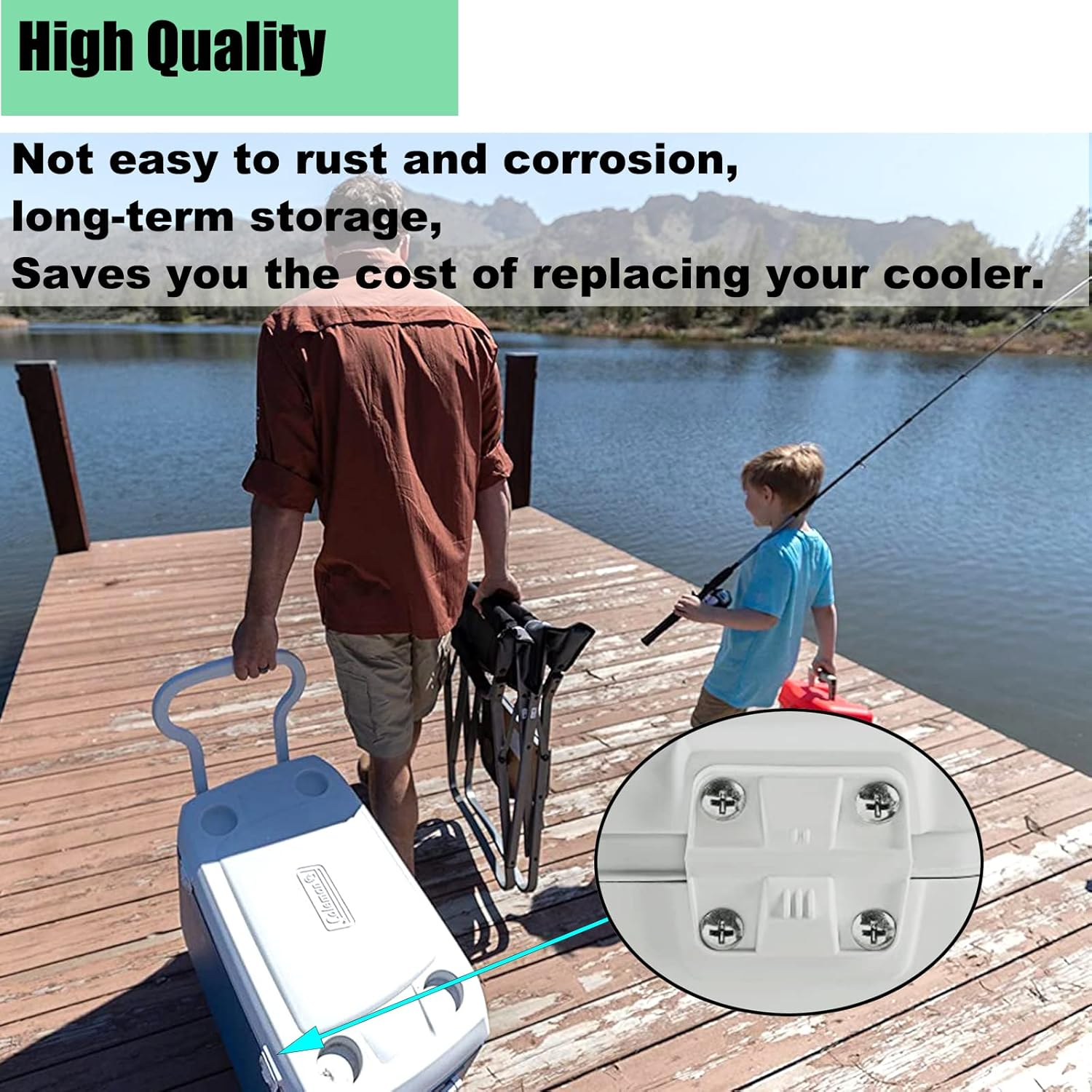 Coolers Hinges,Coleman Cooler Hinges Replacement Coleman Coolers 5253 6262 6270-2 Pack image number 2