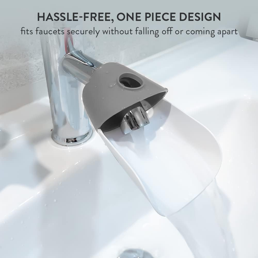 Prince Lionheart Faucet Extender, 2 Counts, Blue/Grey image number 4