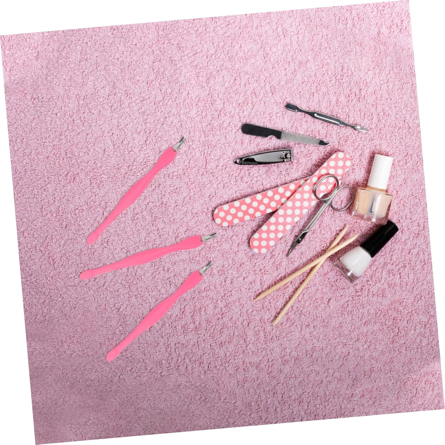 SOESFOUFU 24Pcs Stainless Steel Cuticle Remover Fork with Ergonomic Grip for Nail Skin Care Dead Skin Trimmer Tool for Manicure and Pedicure Gentle and Professional Nail Grooming