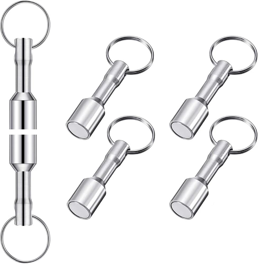 NEW Super Strong Neodymium Magnetic Keyring Key Ring Hook Magnet Chain Holder