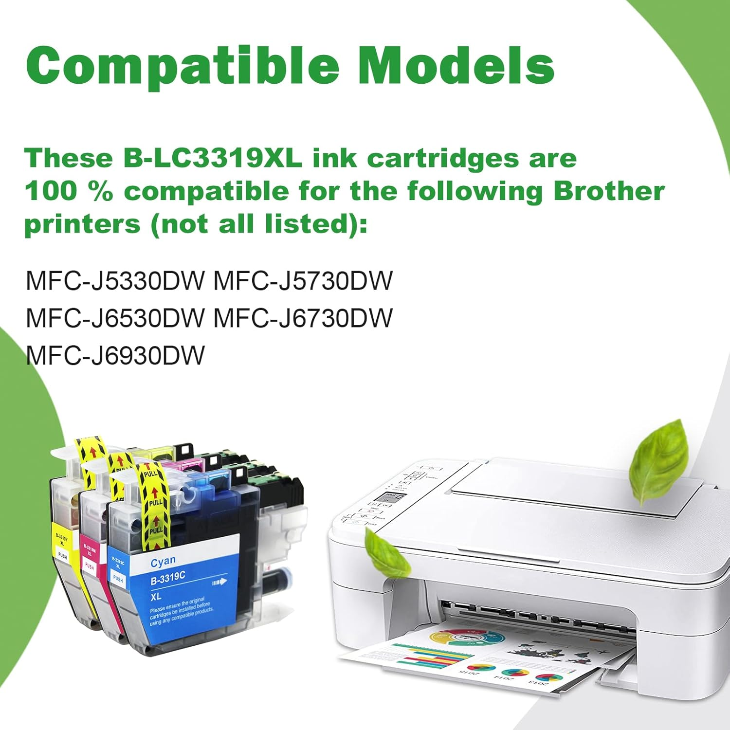 Greenark LC3319XL Ink Cartridges Replacement for Brother LC 3319XL LC3319 3317 for Brother MFC J5330DW J5730DW J6530DW J6730DW J6930DW Printer (CMY) - Cmy image number 6