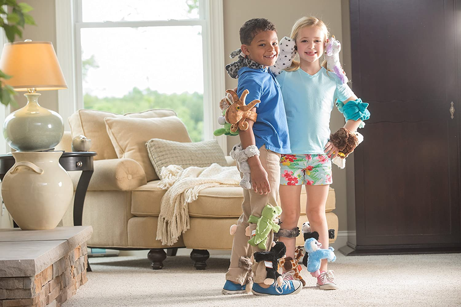 Wild Republic Huggers Butterfly Monarch Plush Toy, Slap Bracelet, Stuffed Animal, Kids Toys, 8 Inches - Butterfly image number 4