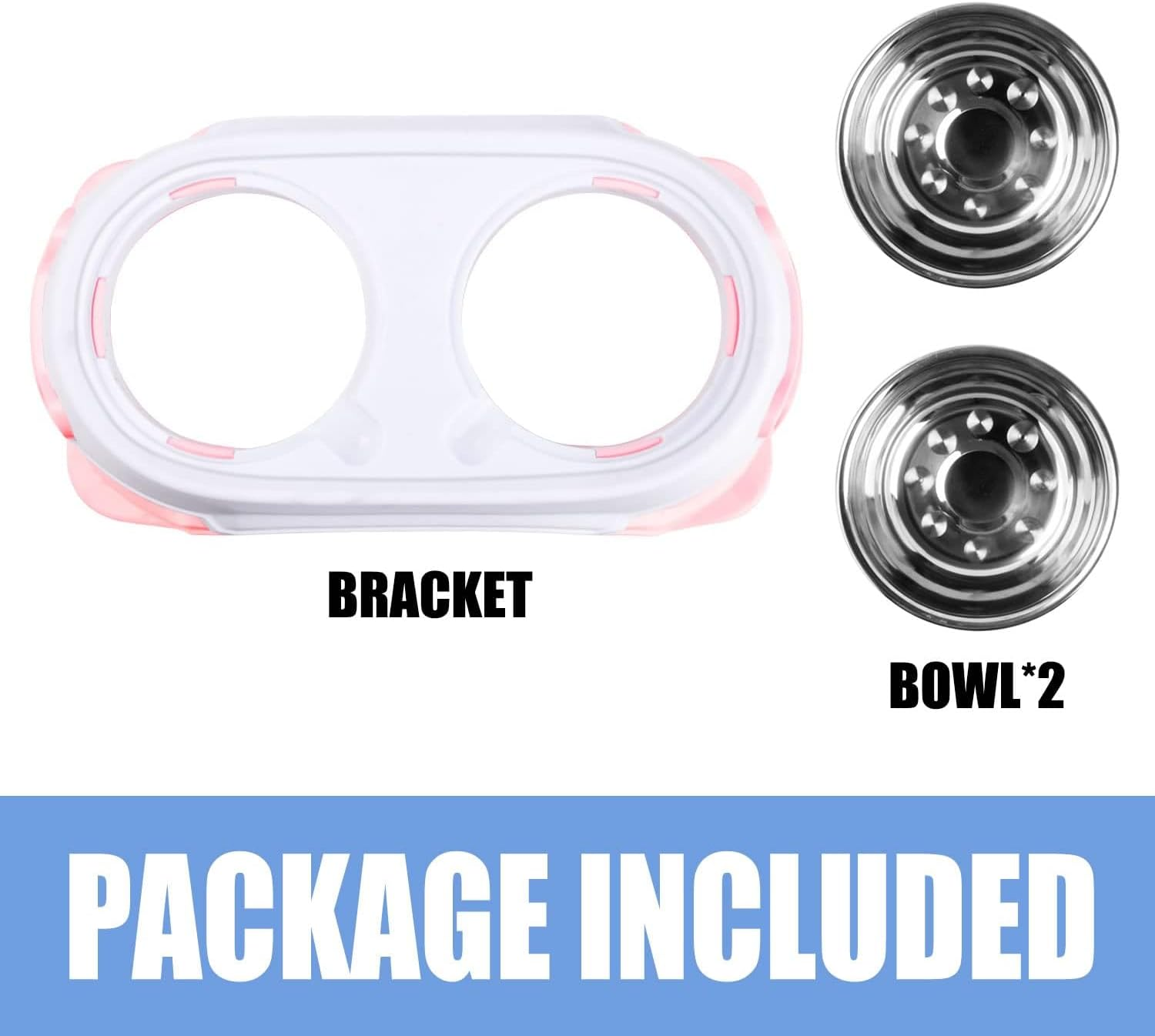 Truepal TP031 47 X 46 Cm Dual Elevated Raised Pet Dog Puppy Feeder Bowl Stainless Steel Food Water Stand Blue image number 5