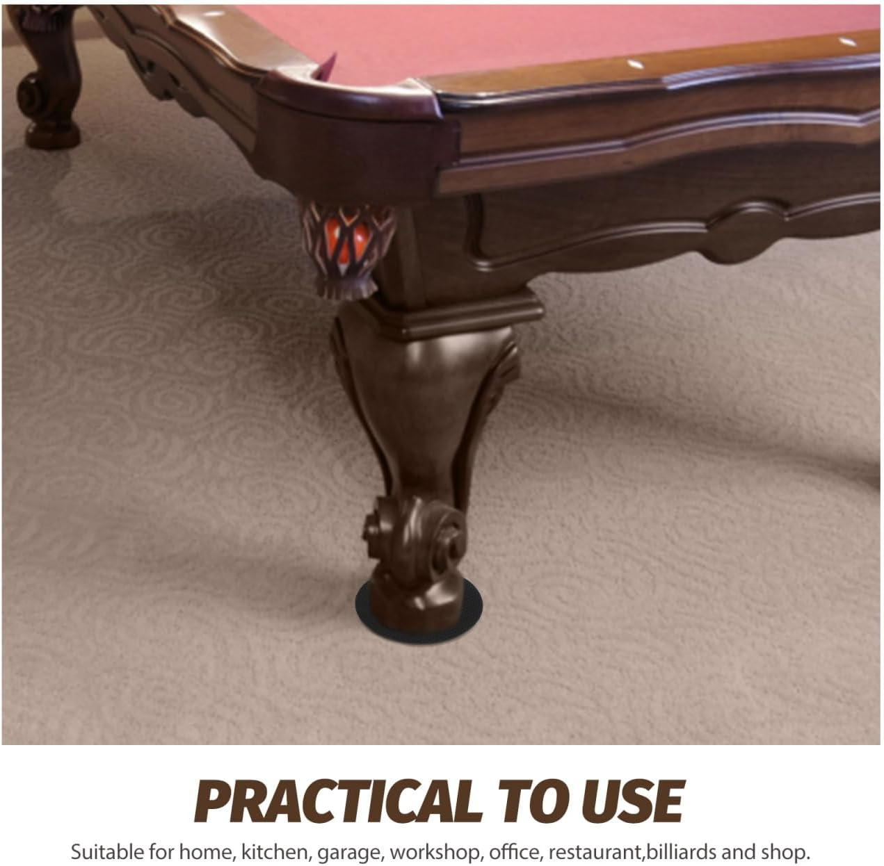 10Pcs Billiards Accessories - Table Leg Pads & Levelers - Eva Pool Table Feet Protectors image number 6