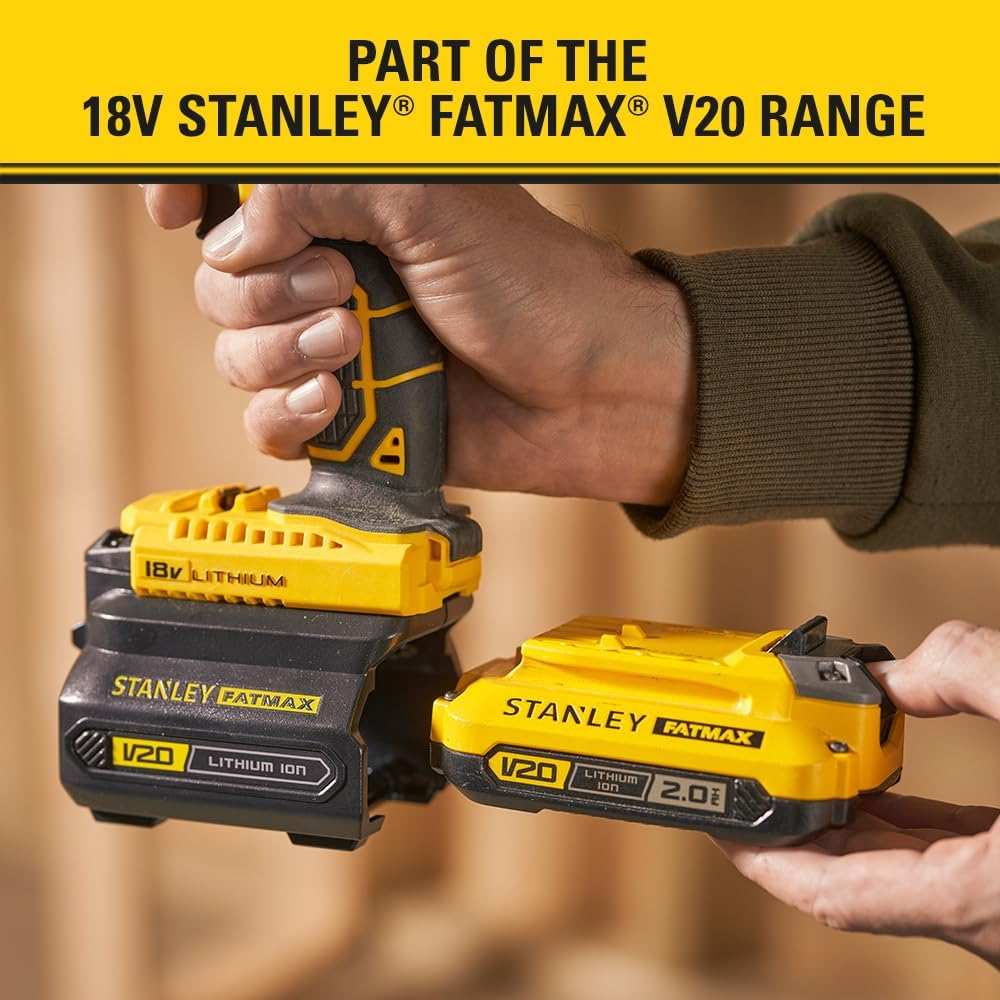 STANLEY FATMAX V20 | 18V Battery Adapter - Converts 18V V20 1.5Ah and 2.0Ah Batteries for Use with Older Cordless Power Tools image number 1