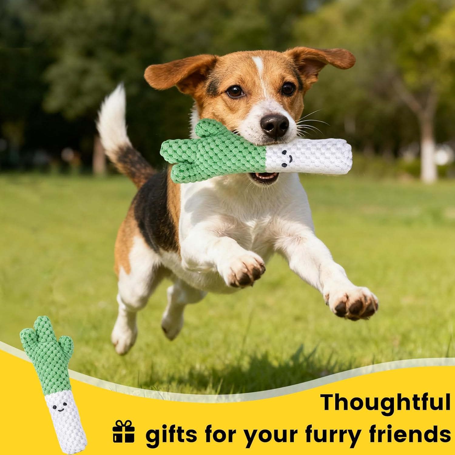 ZWWOGE Interactive Cat Toy, Plush, Cat Accessories, Interactive Teething Toy for Kittens, Spring Onions, Squeaker for Plush Toys, Interactive Toy for Cats and Dogs image number 1