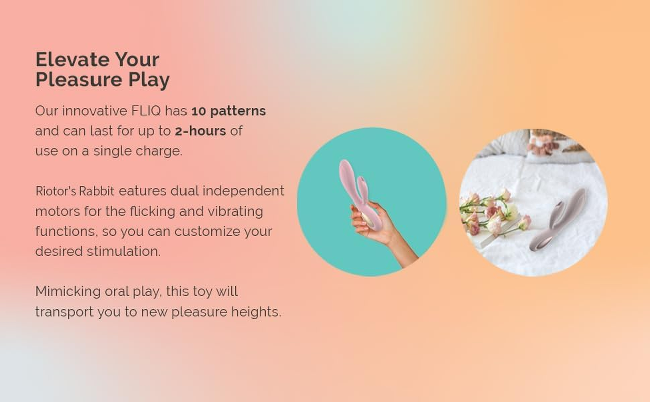 Rabbit Vibrator with Dual-Head,Clitoris G-Spot Stimulation Waterproof Dildo with 10 Powerful Vibrations,Dual Motor Stimulator for Women or Couple Fun (Sakura Pink) image number 2