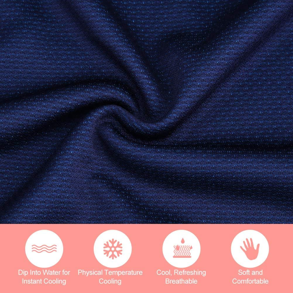 Cyrank Cooling Towel, Cooling Towels for Neck and Face, Ice Towels for Sports Soft Breathable Microfiber Cool Towel for Fitness, Camping, Running, Workout(Blue) - Green image number 6