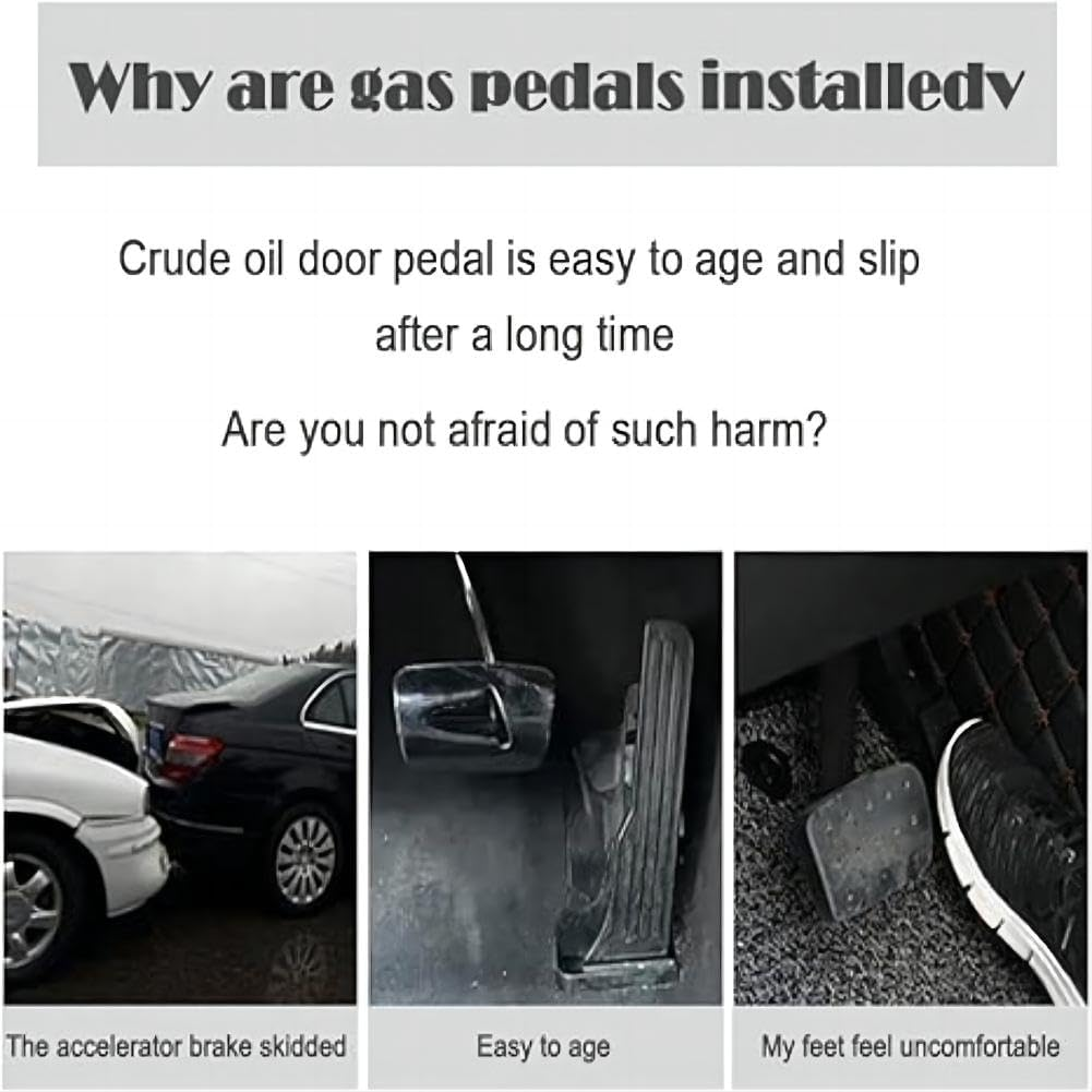 Anti-Rubbing Car Clutch Pedal Kits 3 PCS, Car Non-Slip Aluminum Alloy Pedal Pads, Manual/Automatic Gearbox Gas Pedal Brake Pedal Cover, Auto Universal Replacement Accessories image number 2