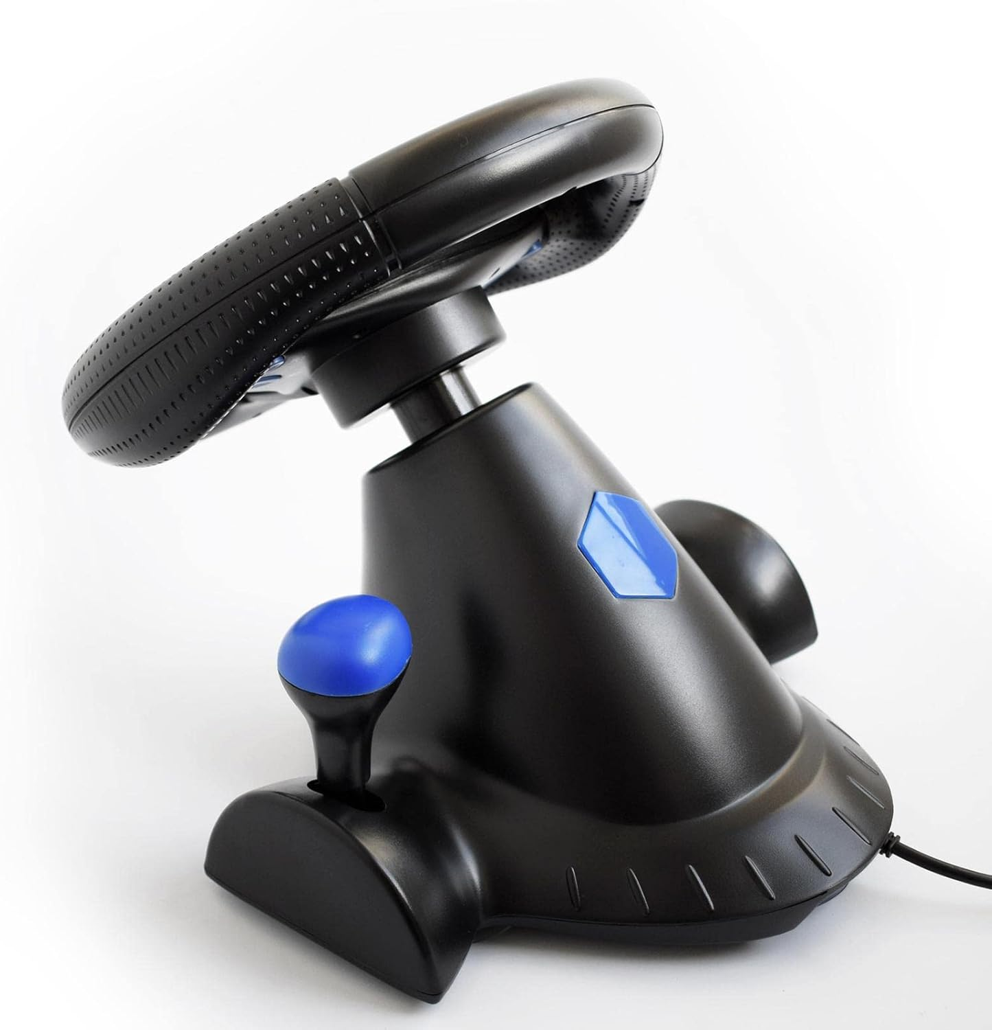 Racing Steering Wheel for PS3 PC Game, USB Vibration, with Pedals Brake image number 1