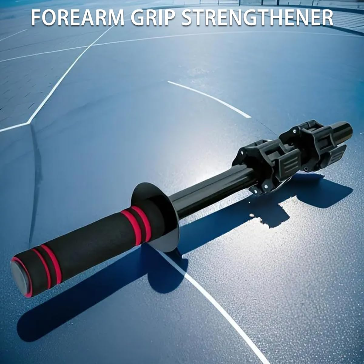 AIMALL Forearm Strength Trainer Grip Stick for Muscle Workout, Anti-Slip Handle Arm Exerciser, Wrist Fitness Training Rod, 15.75In Length, 1.02In Shaft