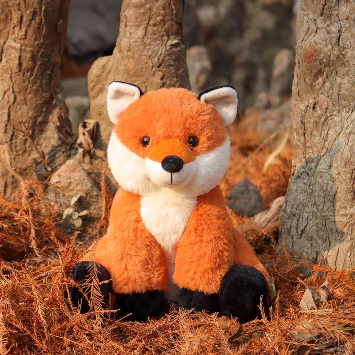 Apricot Lamb Toys Plush Fox Stuffed Animal Soft Cuddly Perfect for Girls Boys (Yellow Fox, 9 Inches) image number 6