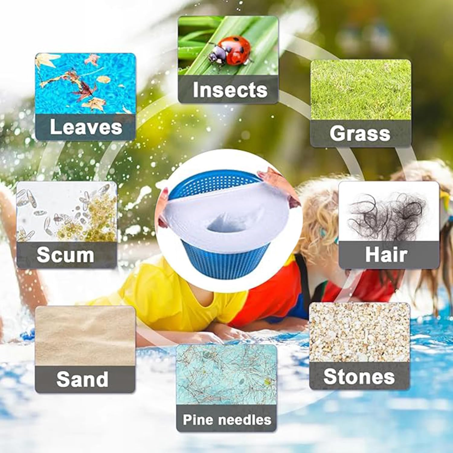 30Pcs Pool Skimmer Filter Socks, Reusable Pool Skimmer Socks, Ultra Fine Mesh Filter Sock, Pool Skimmer Basket Catcher Net for Cleaning Inground or above Ground Pool Debris, Hair and Leaves image number 3