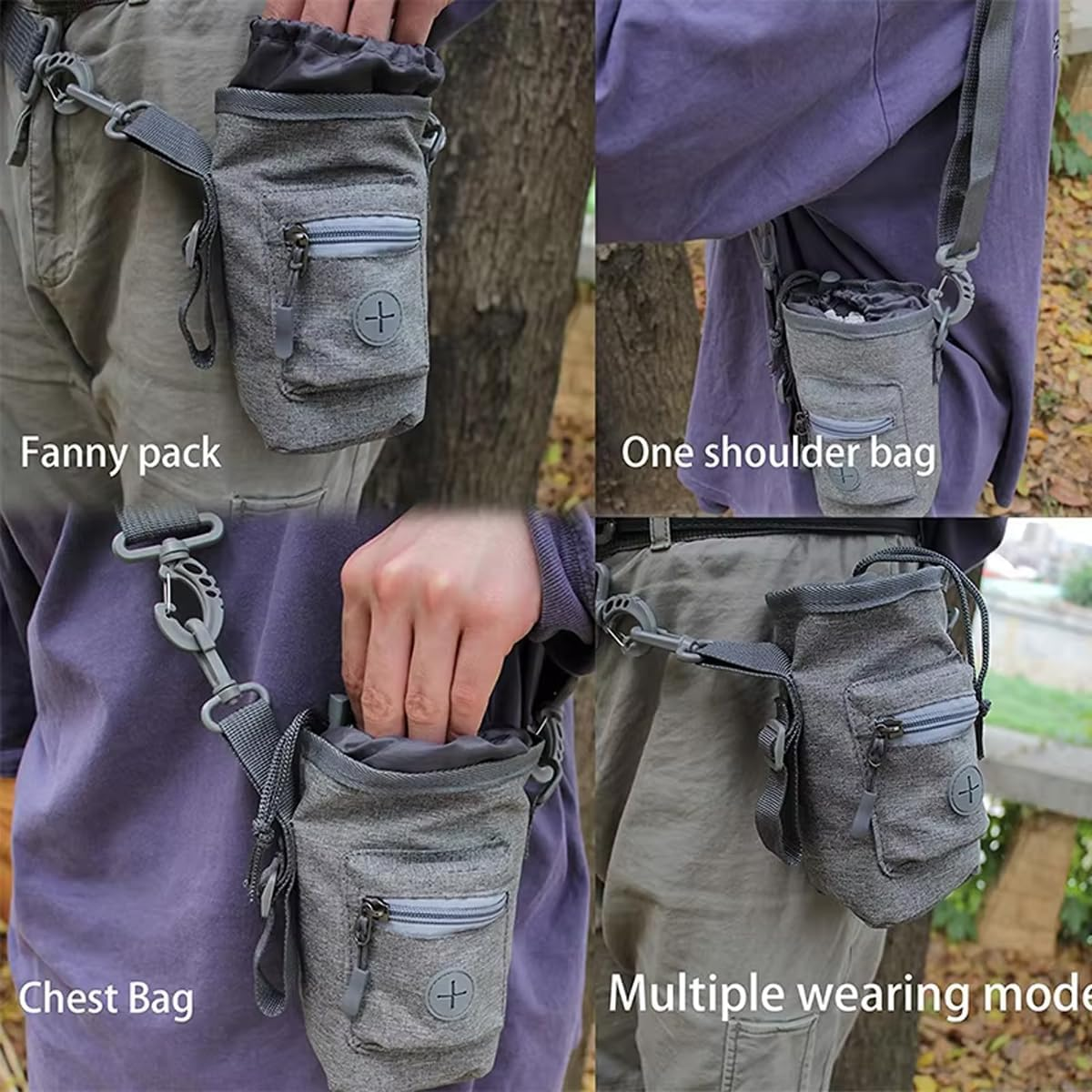 AIMALL Portable Dog Training Bag with Snack and Garbage Collection Features, Multi-Use Waist Bag for Walking and Training, Lightweight Weatherproof Design image number 6