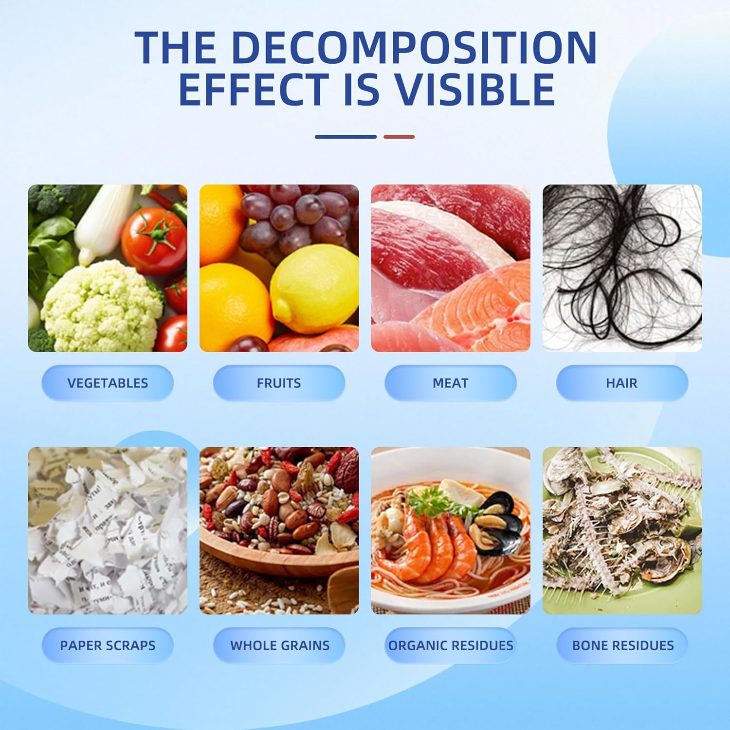 HOMAITER Drain Unblocker, Powerful Cleaner Formula, 260G, Removes Hair, Grease & Soap Scum, Safe for Pipes and Septic Systems image number 4