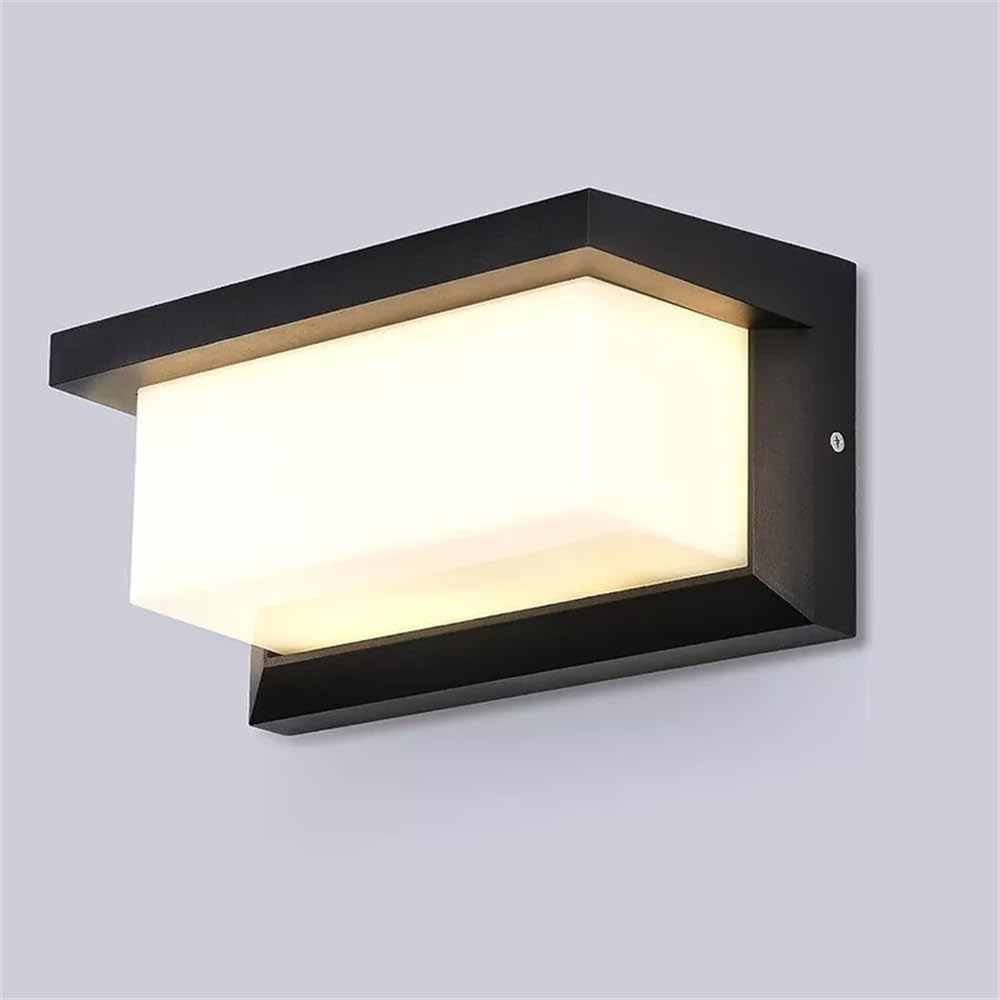 LED Wall Light 18W Waterproof Outdoor Lamp Exterior Lights Yard Modern with Sensor for Staircase Lighting, Garden Light, House Entrance, Patios, Walls, Paths (Cool White)