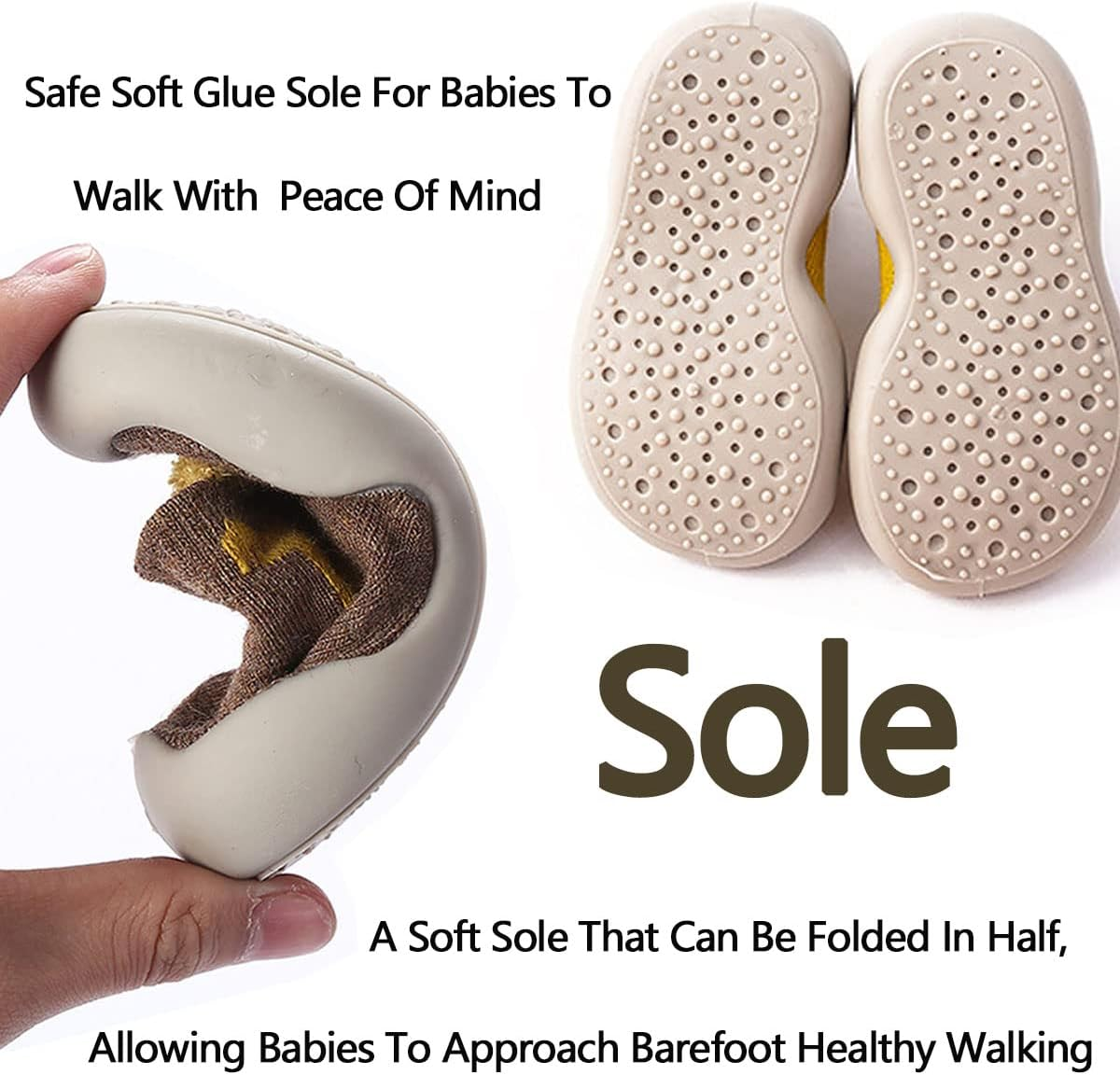 Toddler Baby First Walking Socks Shoes Cute Animal Anti-Slip Breathable Baby Girl Boys Floor Socks Indoor Outdoor image number 1