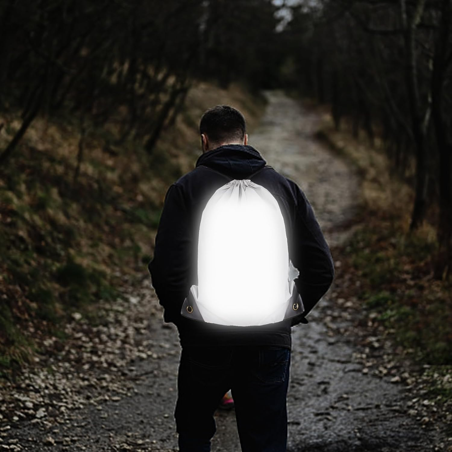 JDFHFGB Drawstring Backpack Gym Bag - Water Resistant Sports Sack with Reflector, Lightweight Polyester Fabric String Bag for Women/Men, Basketball Fitness Swimming Travel image number 2