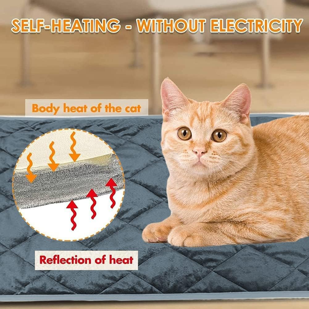 Self-Heating Blanket Cat and Dogs, 50 X 40 Cm, Cat Blanket, Fluffy Self-Warming Cat Blanket, Self-Warming Dog Blanket, Pet Heat Cushion for Indoor, Blanket for Cats and Dogs, Washable Thermal Blanket image number 4