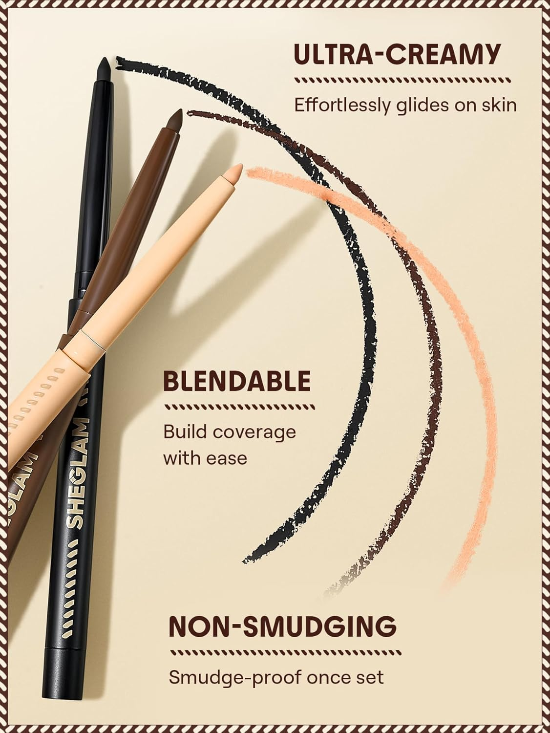 SHEGLAM Smoke Clouds Eyeliner Creamy Matte Finish Versatility - on Foot - Map Out image number 5