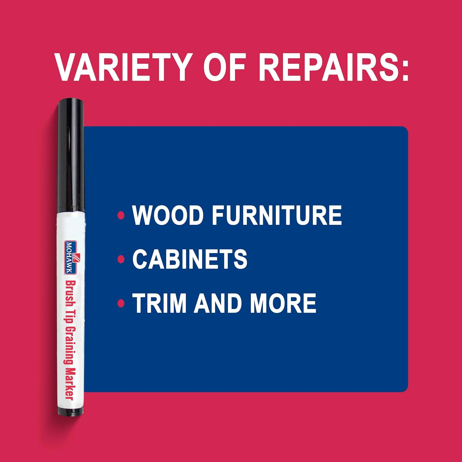 Mohawk Wood Stain Brush Tip Markers Furniture Touch up Kit, Assorted Colors M265-2201, 6 Pack image number 5