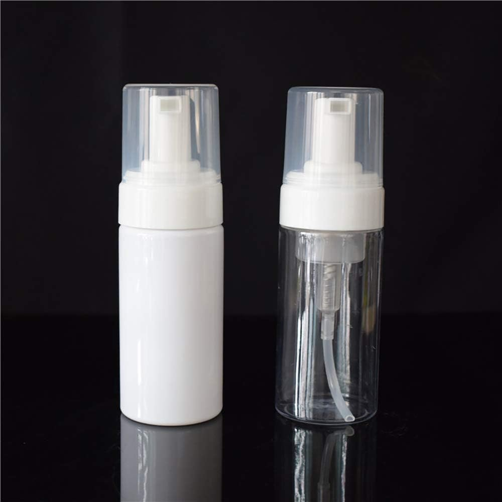 2 Pcs 100ML Perfume Storage Atomizer Empty Spray Bottle Hand Sanitizer Mousse Bottle Transparent+White image number 2
