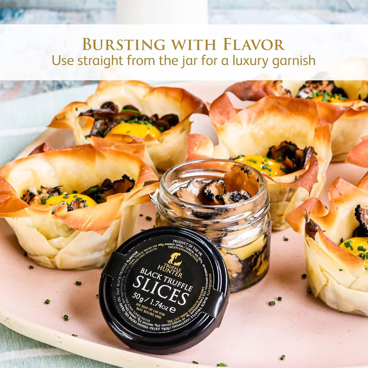 Trufflehunter - Black Truffle Slices - Vegan, Kosher, Halal - 50G