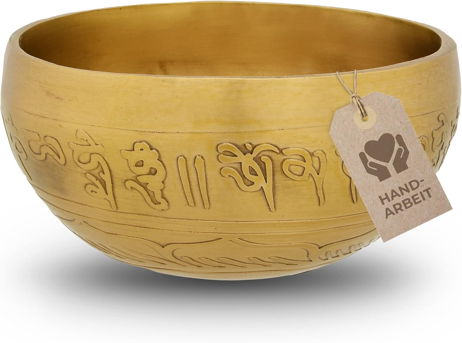 Tibetan Singing Bowl Flower of Life for Yoga, Meditation and Relaxation, Diameter 20 Cm, 1,100 G, Matte Surface, Traditional Handmade in Professional Quality