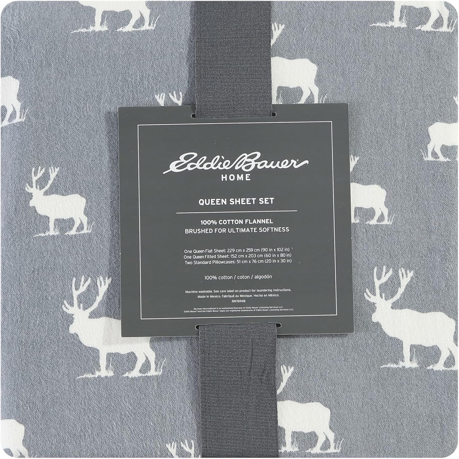 Eddie Bauer - Flannel Collection - Cotton Bedding Sheet Set, Pre-Shrunk & Brushed for Extra Softness, Comfort, and Cozy Feel, King, Elk Grove image number 5