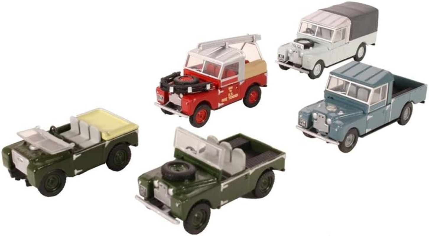 Oxford Diecast 5 Piece Land Rover Set, 1:76 Scale, OO Gauge, Compatible with Leading OO Model Railways, Highly Detailed Paintwork, Age 14+ image number 1