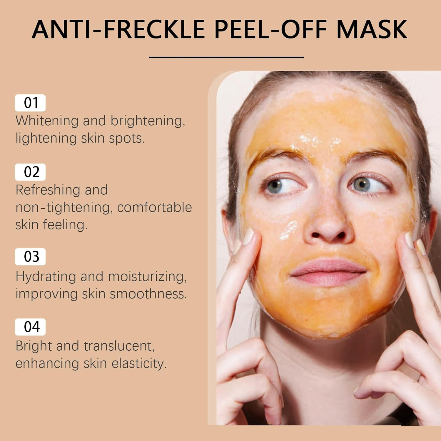 Herbal Spots Peel-Off Facial Mask, Spot Removing Face Mask, Anti-Aging Anti-Wrinkle Tear-Off Mask, Advanced Skin Cream, Deep Nourishment & Pore Tightening, Suitable for All Skin Types (4 PCS) - 1 Pcs image number 7