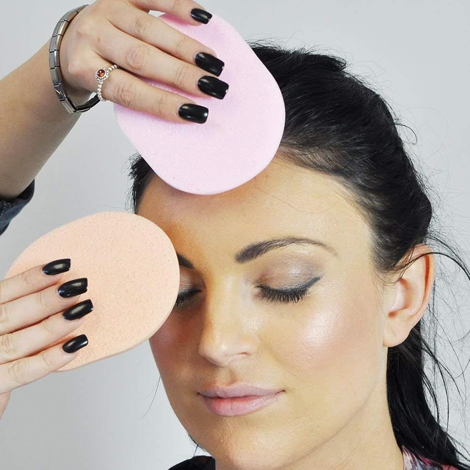 Cleansing Cellulose Sponge Face Wash Makeup Buffer Remover Facial Sponge 6Pcs（Random Color） image number 6