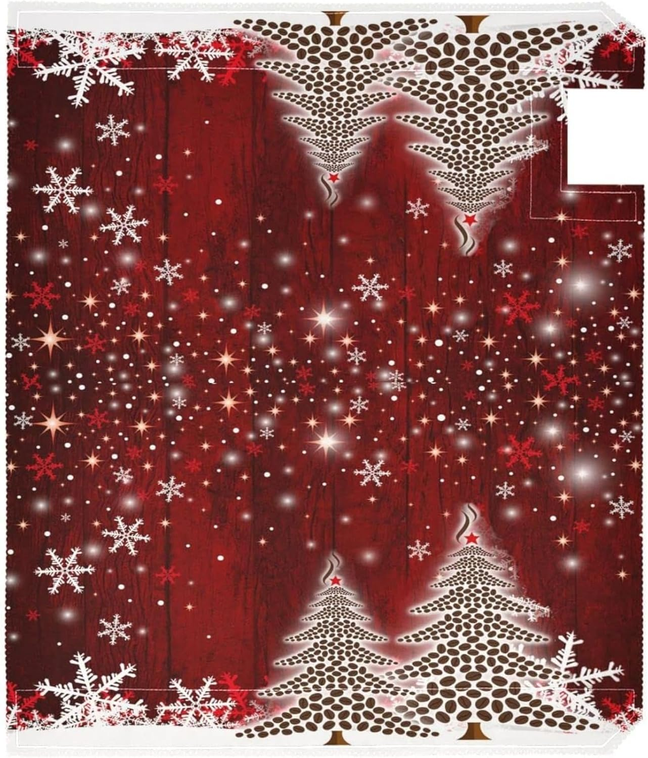 1 Pcs Merry Christmas Tree Winter Snowflake Mailbox Cover, Standard Size Magnetic Wrap with Red Christmas Tree and Pine Design, 46 X 53 Cm, Ideal for Holiday Decor and Letterbox Decorations image number 2