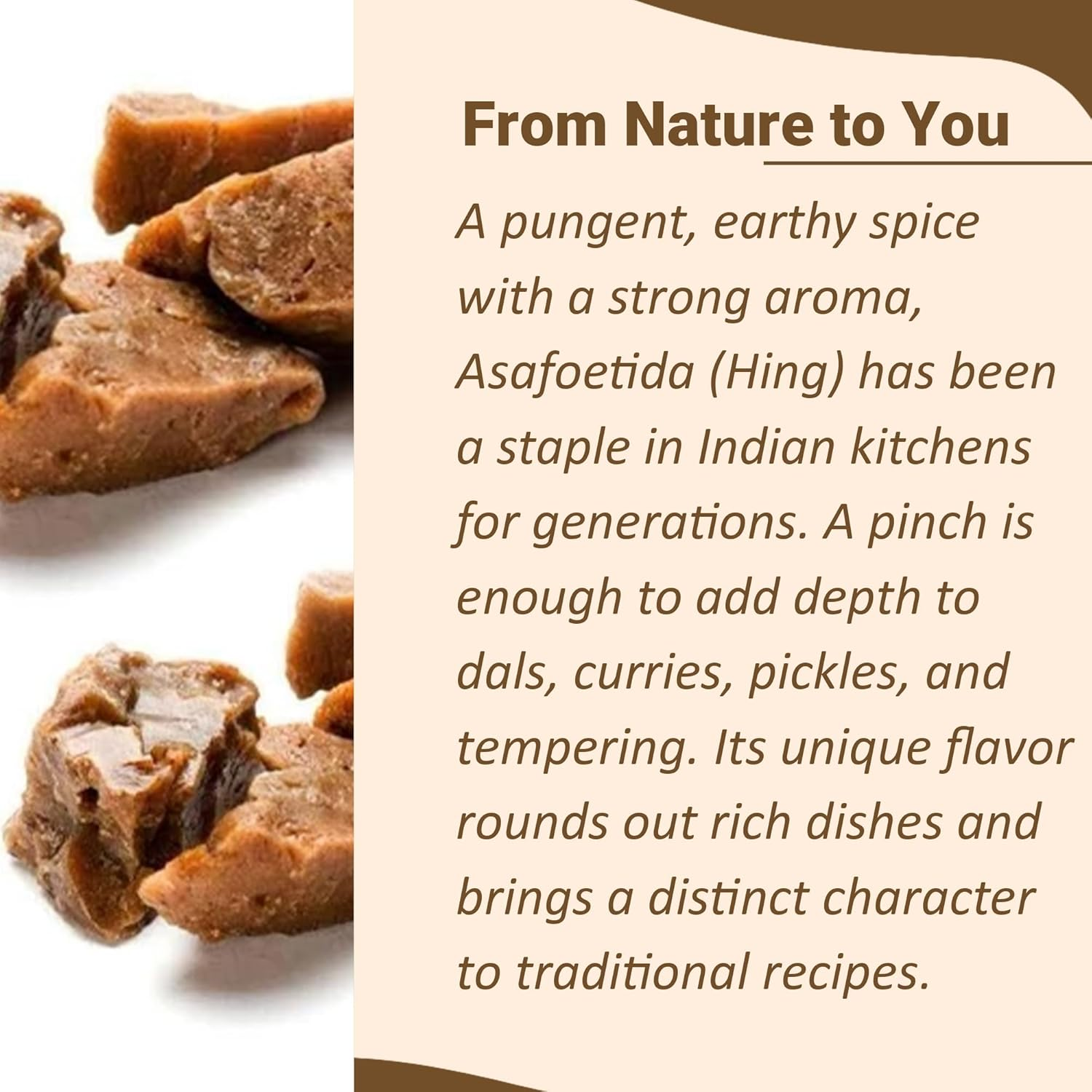 Asafoetida Powder(Hing) (Asafetida) by Mi Nature 454G (16.01 Oz) (1 Lb) | Pure & Natural | Indian Spice for Cooking| Gluten Free | No Added Preservatives| No GMO | Indian Origin image number 4