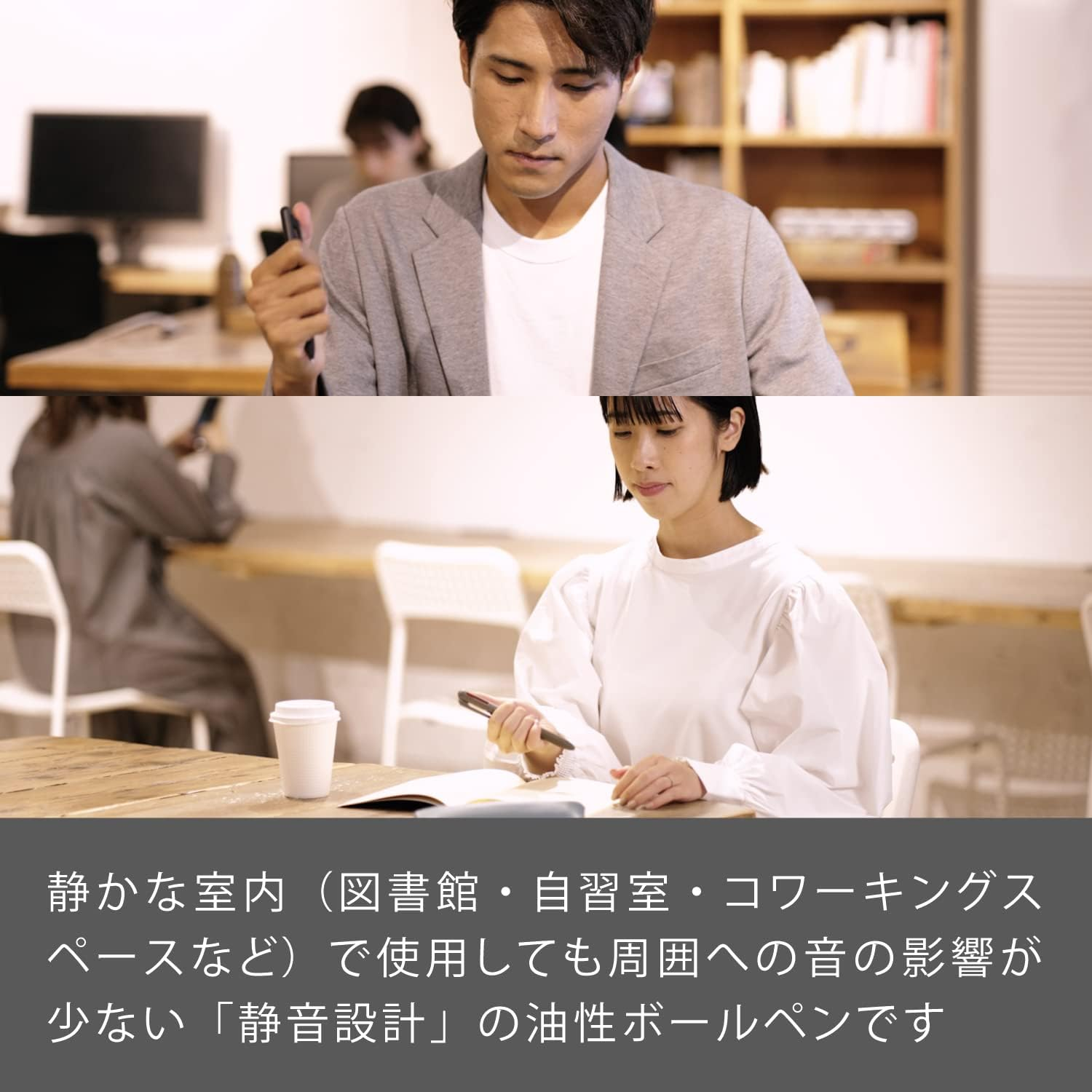 Pentel BXAC35A Tri-Color Ballpoint Pen, Calme, 0.5Mm, Black image number 6