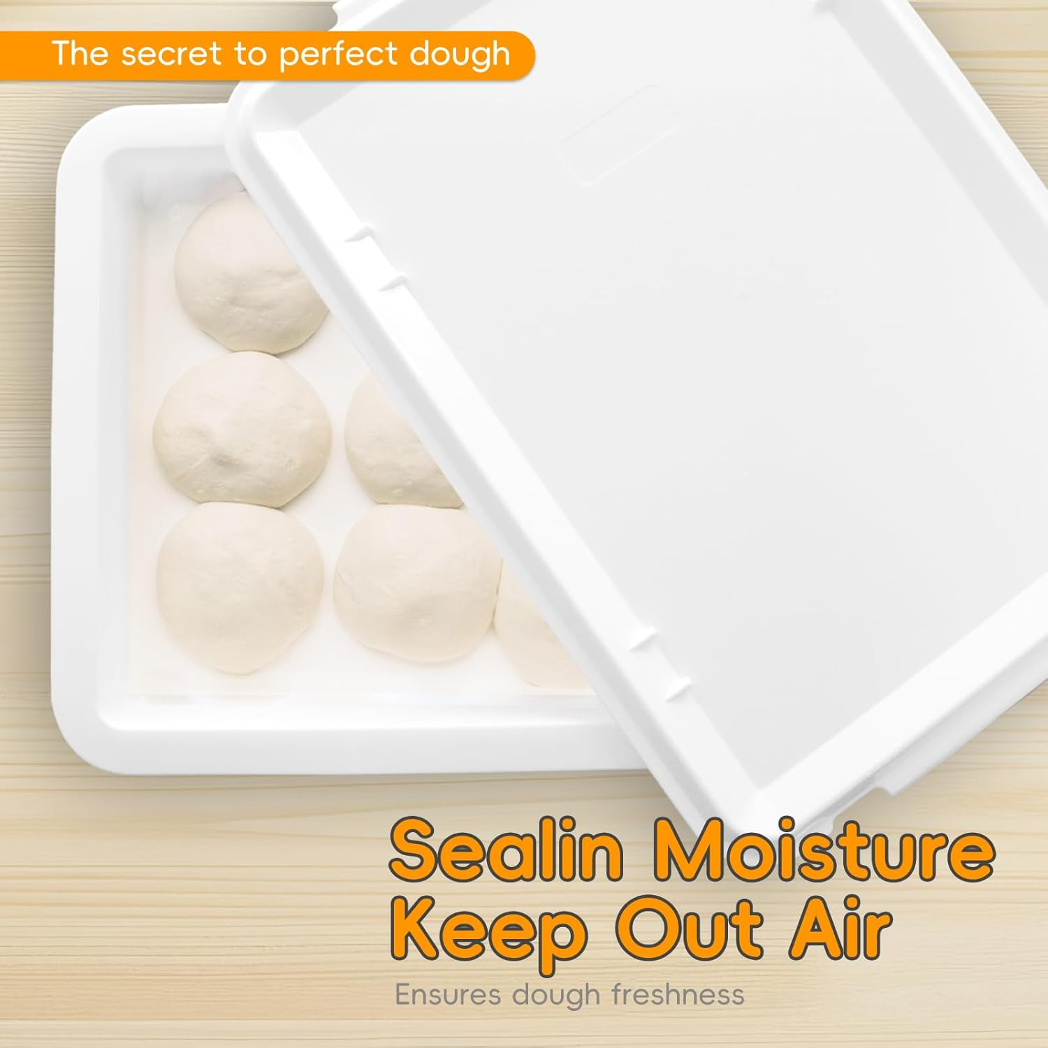 4-In-One Dough Proofing Box Set &ndash; Food-Grade Stackable Pizza Dough Proofing Containers with Lids for Home Baking Sourdough, Pastry (48 * 34 * 21Cm) image number 1