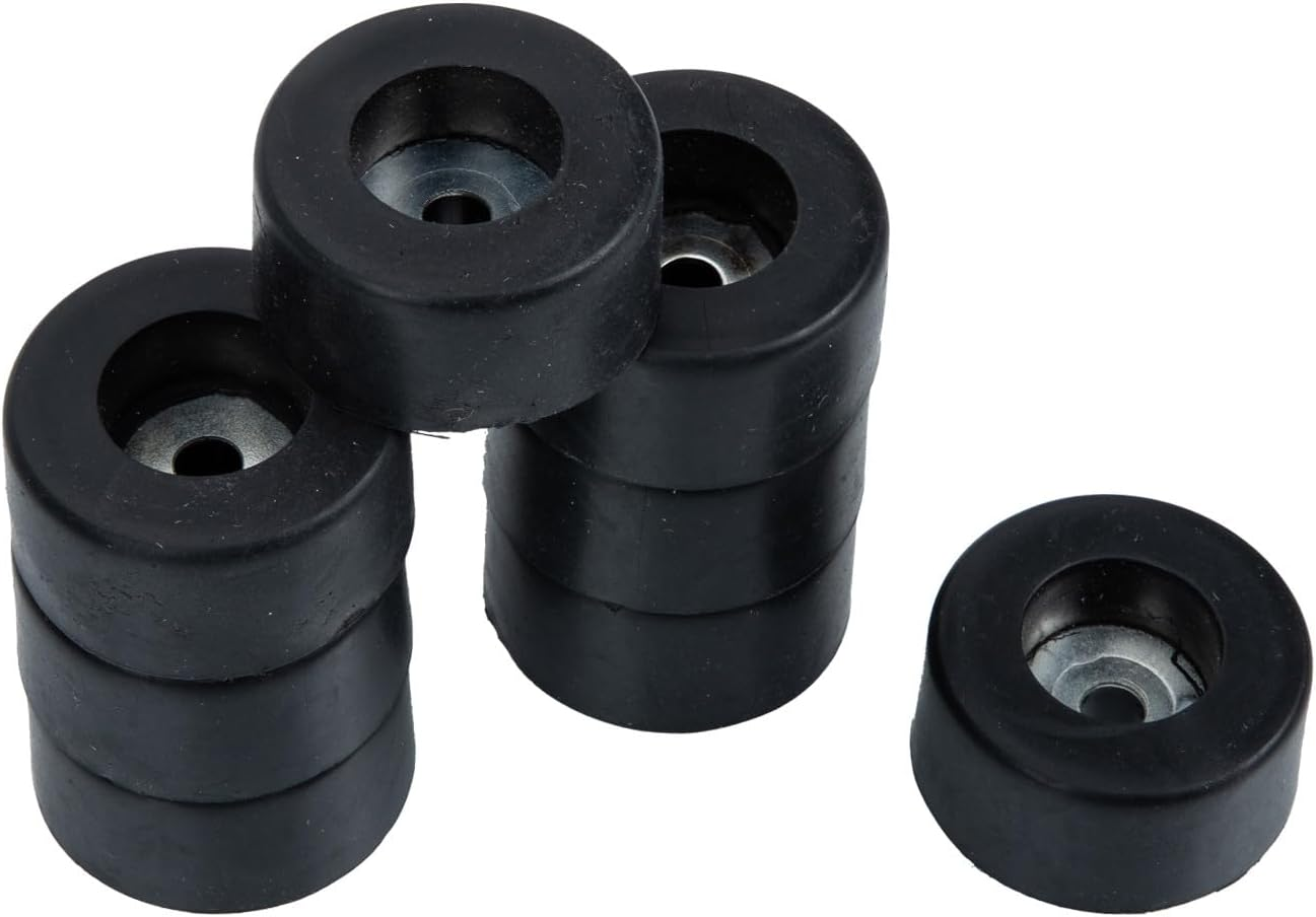 GRIRIW 8Pcs Black Rubber Speaker Isolation Pads 38X20Mm Speaker Spike Foot Cone Base Protective Feet for Amplifier and Home Audio Accessories image number 6